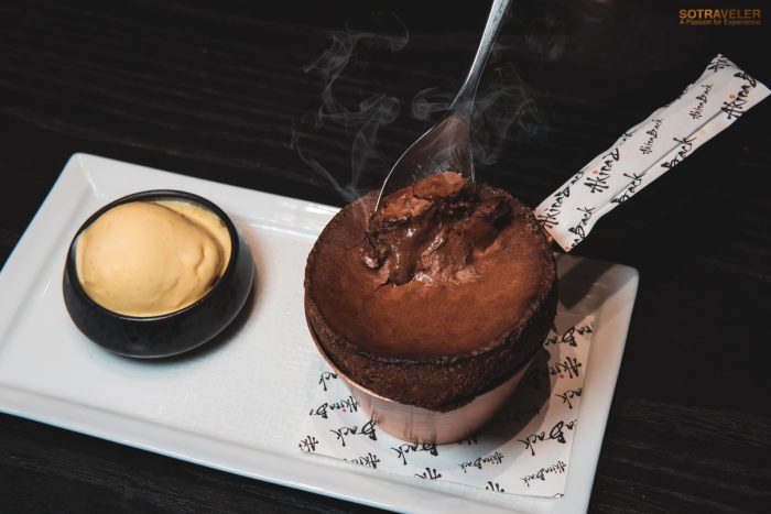 Akira Back Bangkok Valrhona “Lava” Soufflé