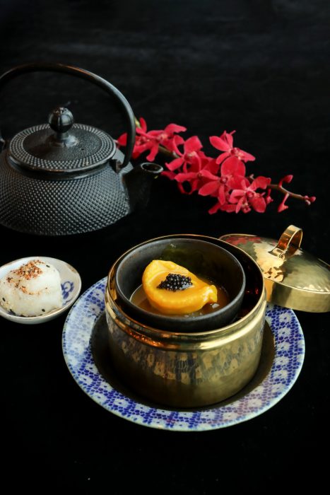 Abalone with Golden Broth and Sesame Ball