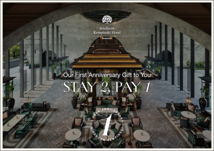 Sindhorn Kempinski 1ST ANNIVERSARY GIFT